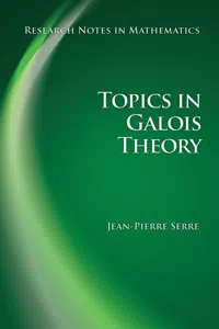 Topics in Galois Theory_cover