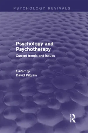 Psychology and Psychotherapy (Psychology Revivals)