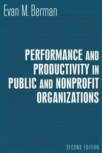 Performance and Productivity in Public and Nonprofit Organizations_cover