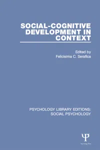 Social-Cognitive Development in Context_cover