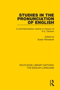 Studies in the Pronunciation of English_cover