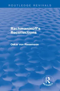 Rachmaninoff's Recollections_cover