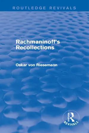 Rachmaninoff's Recollections