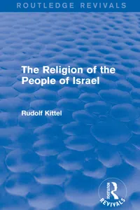 The Religion of the People of Israel_cover