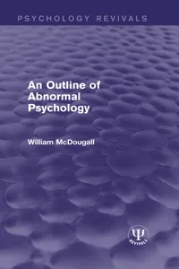 An Outline of Abnormal Psychology_cover