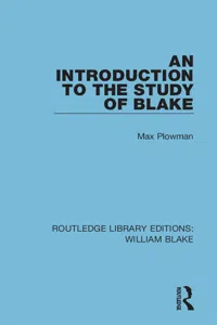 An Introduction to the Study of Blake_cover