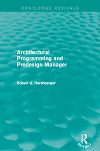 Architectural Programming and Predesign Manager_cover