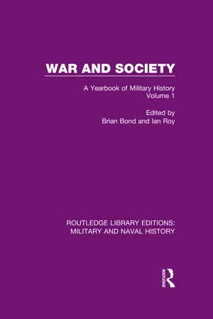 War and Society Volume 1