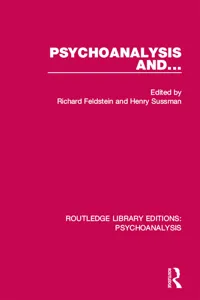 Psychoanalysis and ..._cover