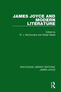 James Joyce and Modern Literature_cover