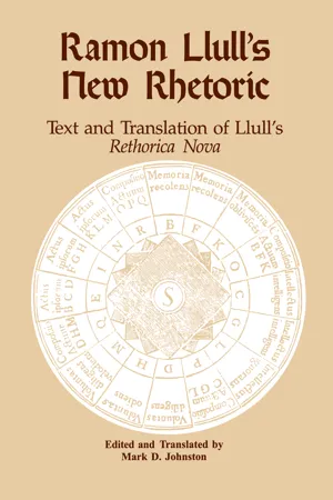 Ramon Llull's New Rhetoric