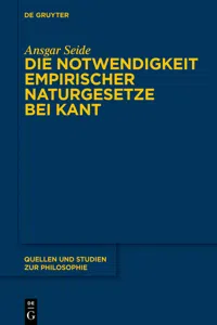 Die Notwendigkeit empirischer Naturgesetze bei Kant_cover