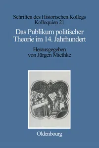 Das Publikum politischer Theorie im 14. Jahrhundert_cover