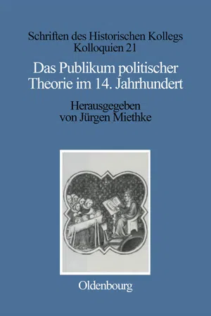 Das Publikum politischer Theorie im 14. Jahrhundert