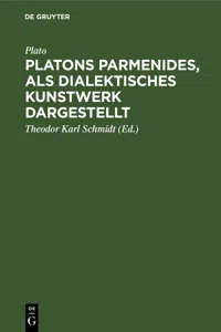 Platons Parmenides, als dialektisches Kunstwerk dargestellt_cover