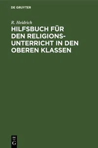 Hilfsbuch für den Religionsunterricht in den oberen Klassen_cover