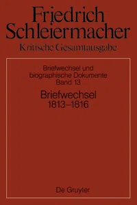 Briefwechsel 1813-1816_cover