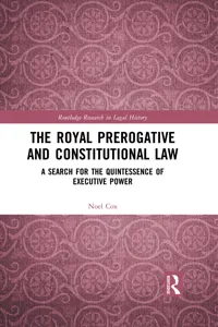 The Royal Prerogative and Constitutional Law_cover