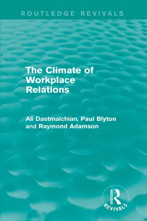 The Climate of Workplace Relations (Routledge Revivals)