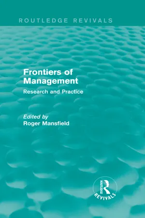 Frontiers of Management (Routledge Revivals)