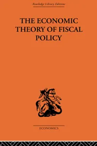 The Economic Theory of Fiscal Policy_cover