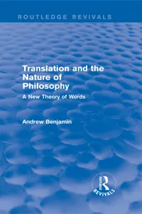 Translation and the Nature of Philosophy_cover