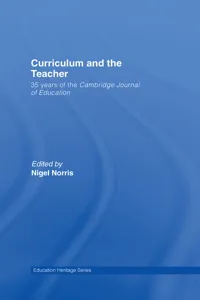 Curriculum and the Teacher_cover