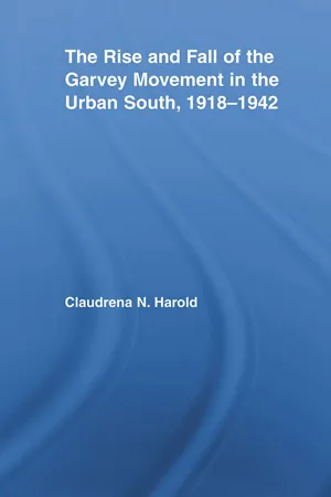 The Rise and Fall of the Garvey Movement in the Urban South, 1918-1942