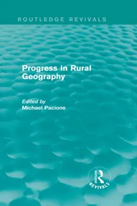 Progress in Rural Geography_cover