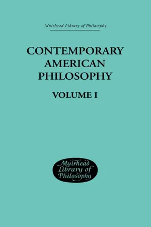 Contemporary American Philosophy