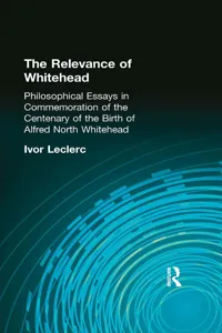 The Relevance of Whitehead_cover