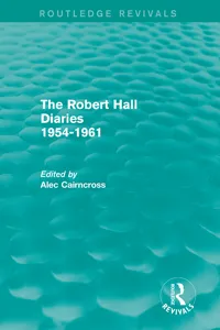 The Robert Hall Diaries 1954-1961_cover