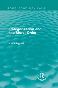 Categorization and the Moral Order_cover