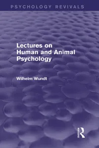 Lectures on Human and Animal Psychology_cover
