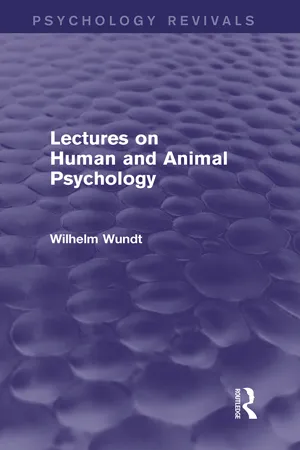 Lectures on Human and Animal Psychology (Psychology Revivals)