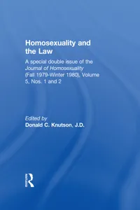 Homosexuality and the Law_cover