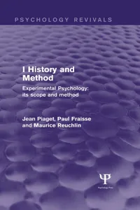 Experimental Psychology Its Scope and Method: Volume_cover