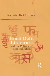 Hindi Dalit Literature and the Politics of Representation_cover