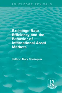 Exchange Rate Efficiency and the Behavior of International Asset Markets_cover