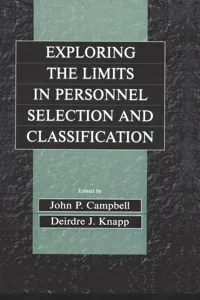 Exploring the Limits in Personnel Selection and Classification_cover