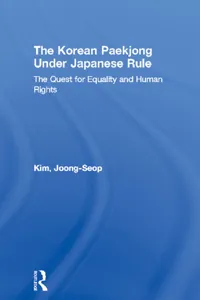 The Korean Paekjong Under Japanese Rule_cover