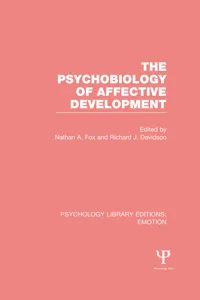 The Psychobiology of Affective Development_cover