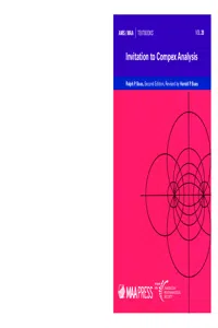 Invitation to Complex Analysis_cover