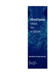 Differential Equations: Techniques, Theory, and Applications_cover