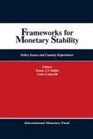 Frameworks for Monetary Stability : Policy Issues and Country Experiences