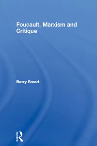 Foucault, Marxism and Critique_cover