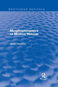 Morphophonemics of Modern Hebrew_cover