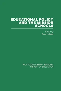 Educational Policy and the Mission Schools_cover