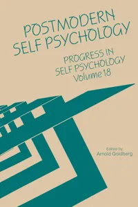 Progress in Self Psychology, V. 18_cover