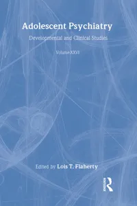 Adolescent Psychiatry, V. 26_cover